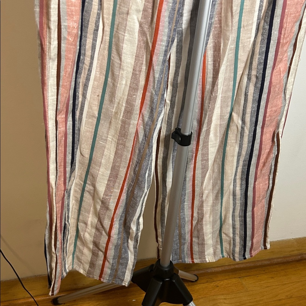 Striped Multicolor Women's Flare Pants - Picture 9 of 11